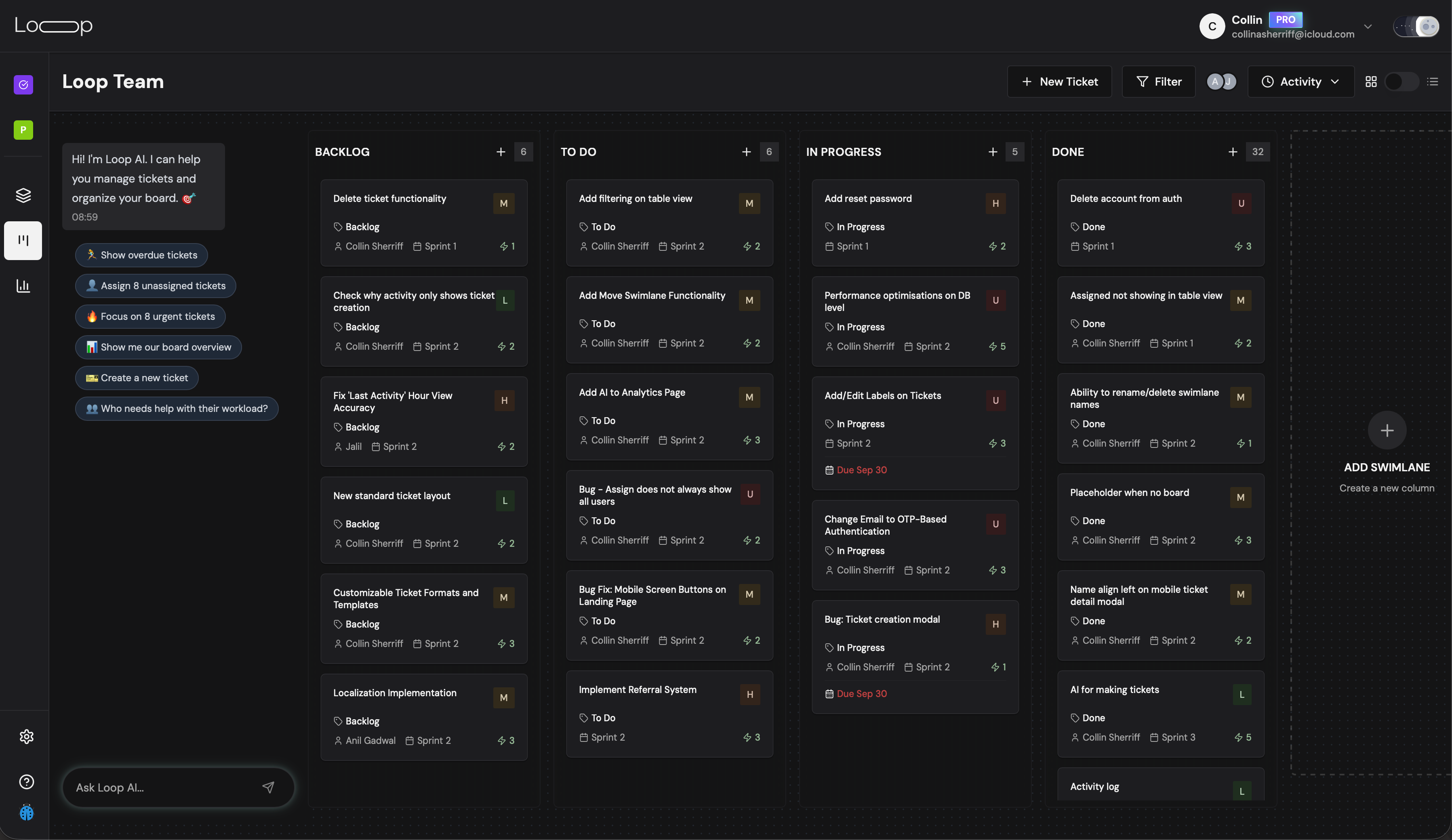 Dashboard preview